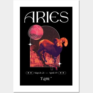 I Am Aries Zodiac Posters and Art